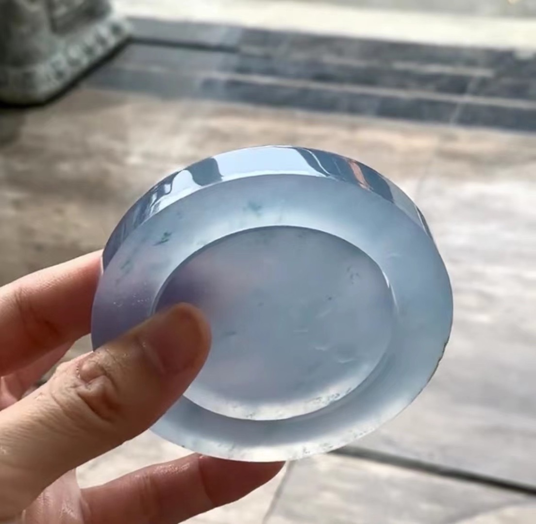 高冰翡翠飘花手镯套装 圈口 53-62-14-14高端珠宝收藏毕业款