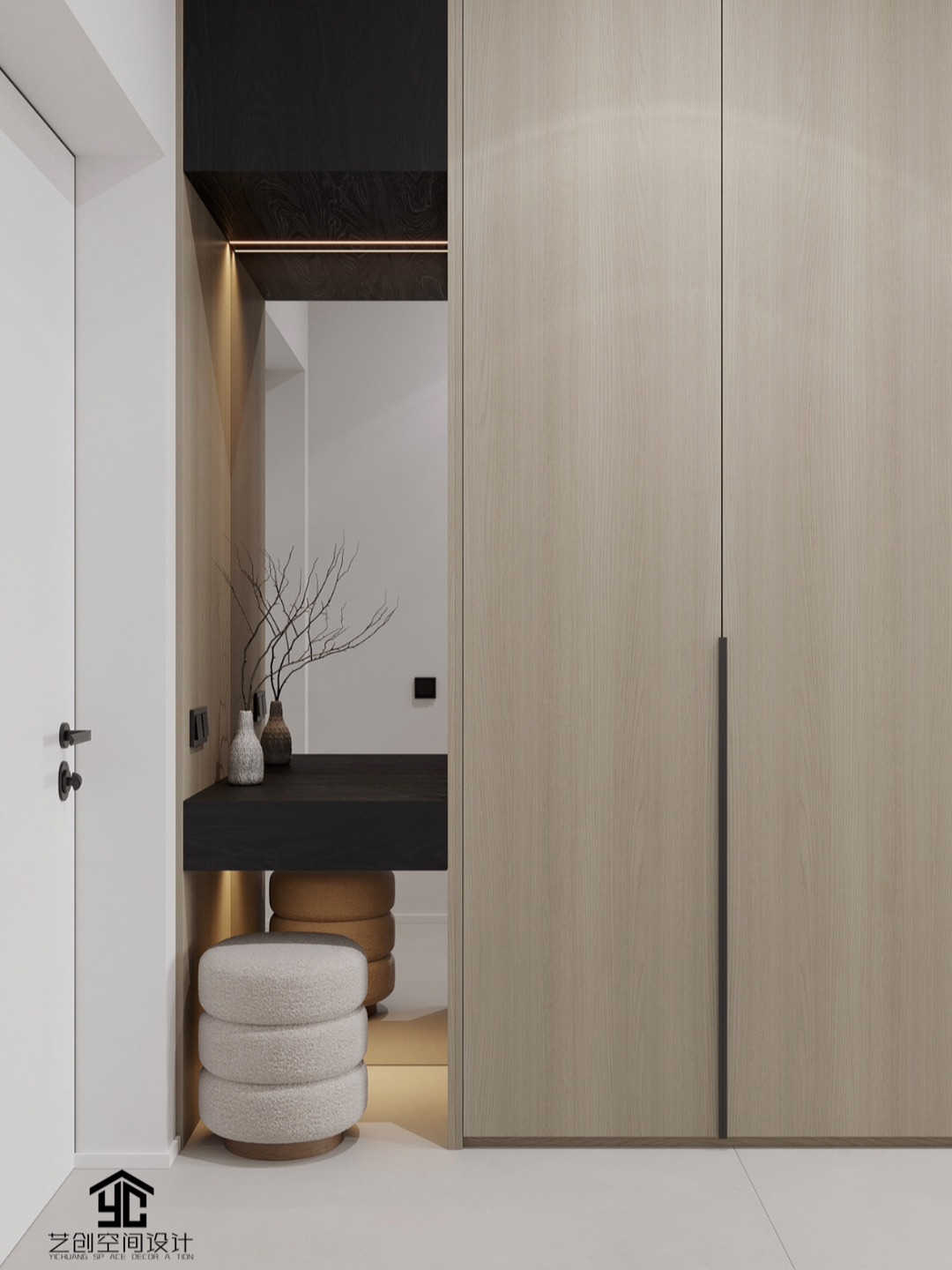 现代简约小公寓：低饱和色系诠释的空间美学
