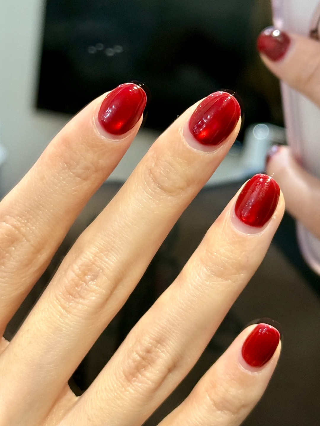 红色玻璃珠珠超美的