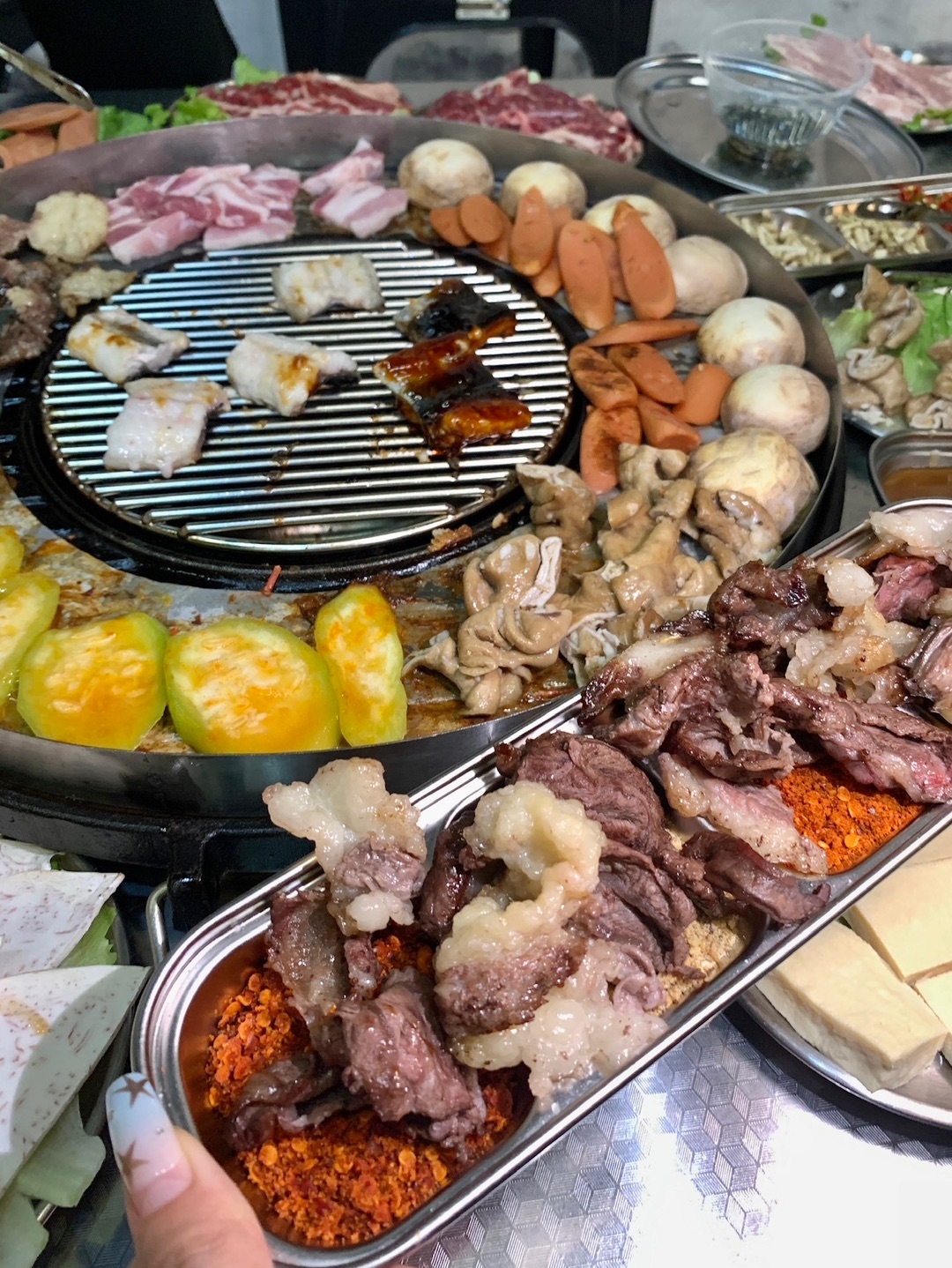 湛江赤坎新开的。。。实现烤肉➕火锅的自由！