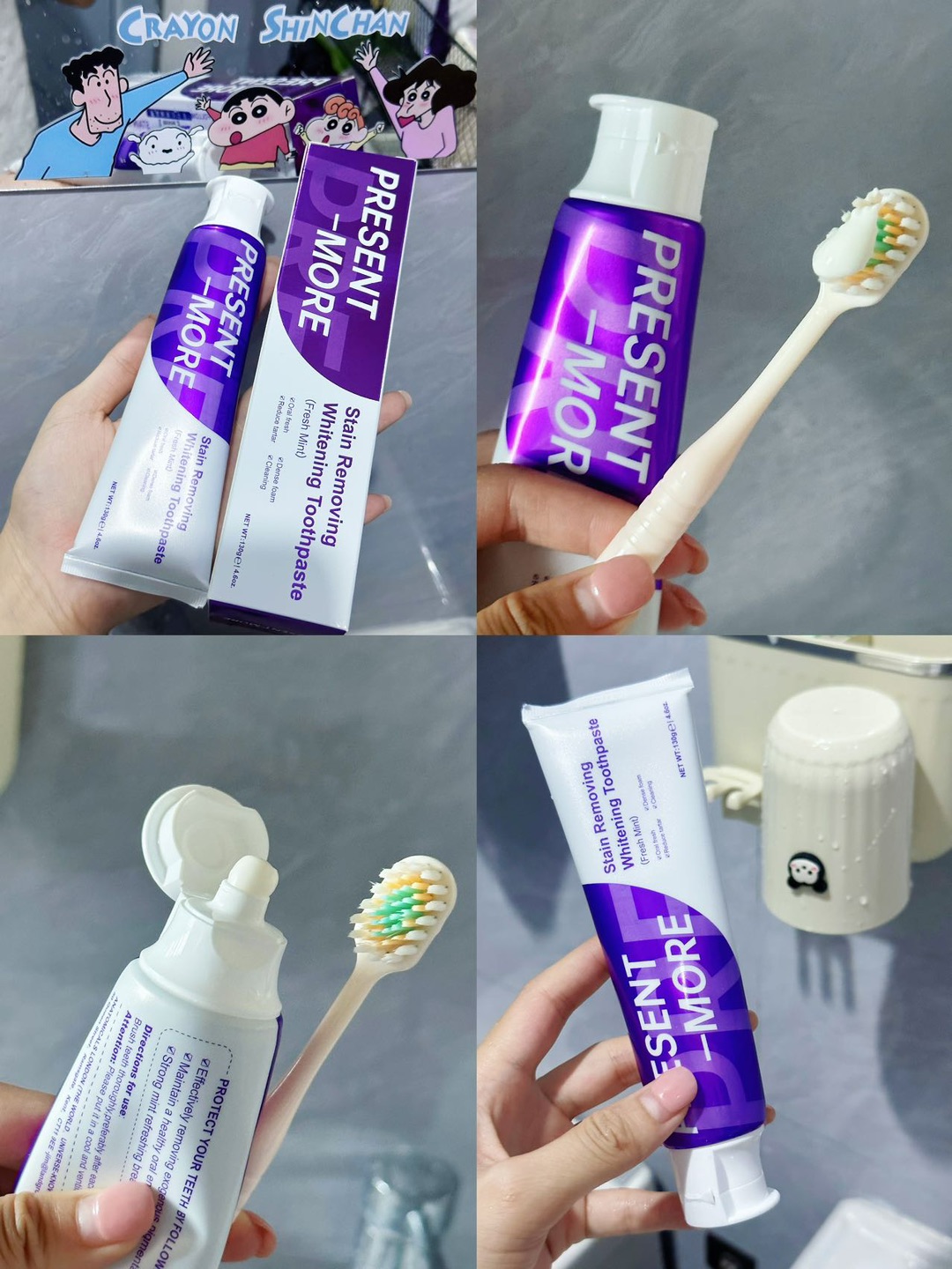 终于找到好用的牙膏了🦷黄牙星人敢大笑了！ 每次刷牙总感觉刷不干净，日常又爱狂炫奶茶咖啡，牙齿黄到不敢咧嘴笑🫢 感觉自己的牙齿不够bai 还容易有口气 朋友推荐了这款薄荷香型牙膏 真的太好用了 膏体带着清新薄荷，一入口像咬开鲜薄荷叶，凉感在嘴里打转超上头～里面的清洁粒子超温柔，每天刷牙像给牙齿做抛光，使用了一段时间，现在牙渍淡了好多，终于能自信露齿笑了 #普斯特牙膏 #PresentMore #牙膏...