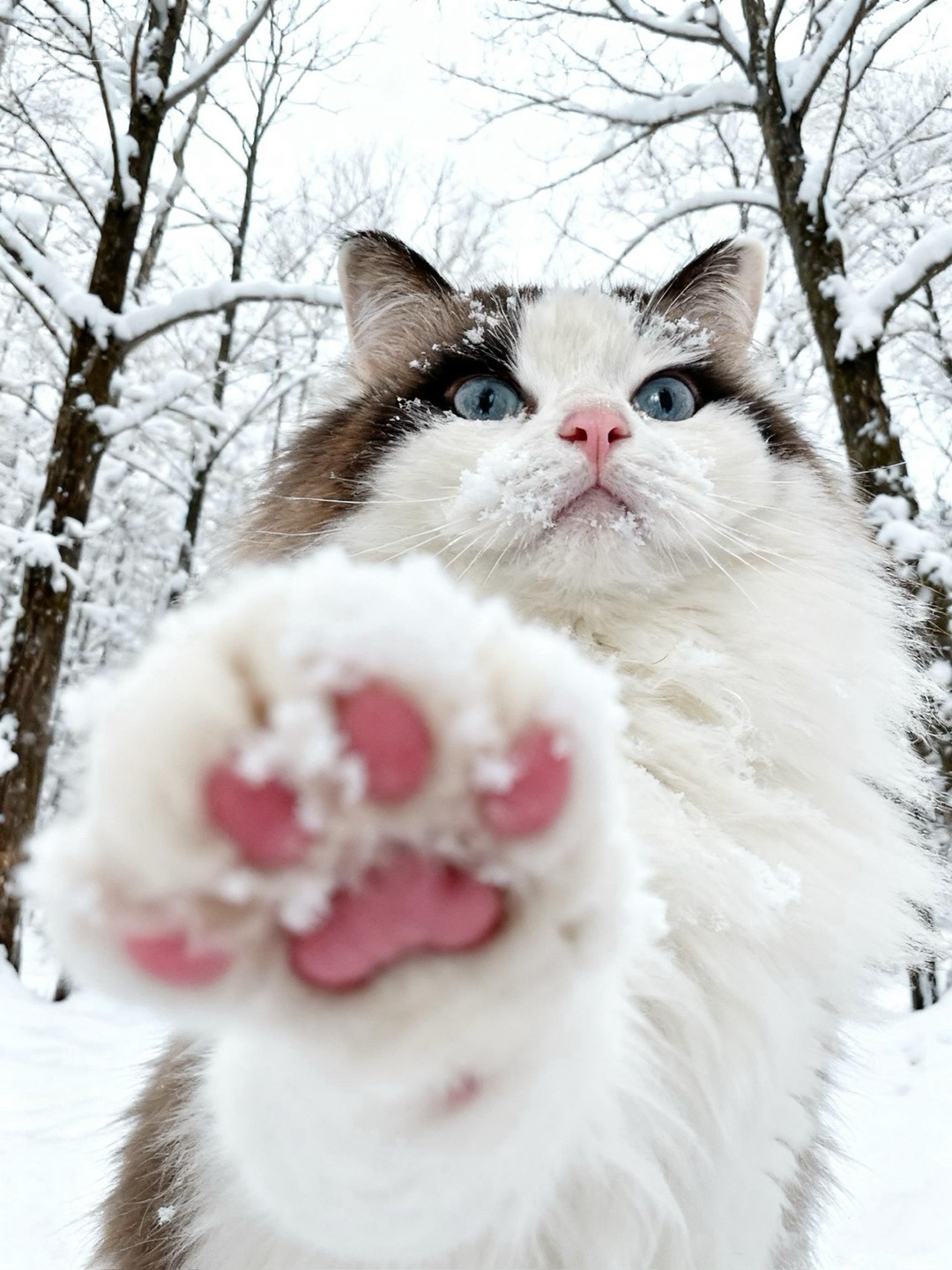 可能小猫这辈子都不会见到雪❄️