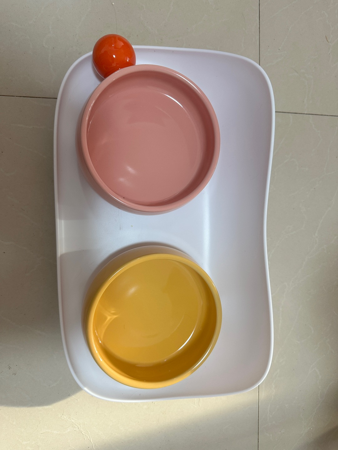 猫猫的新碗 糖豆双碗