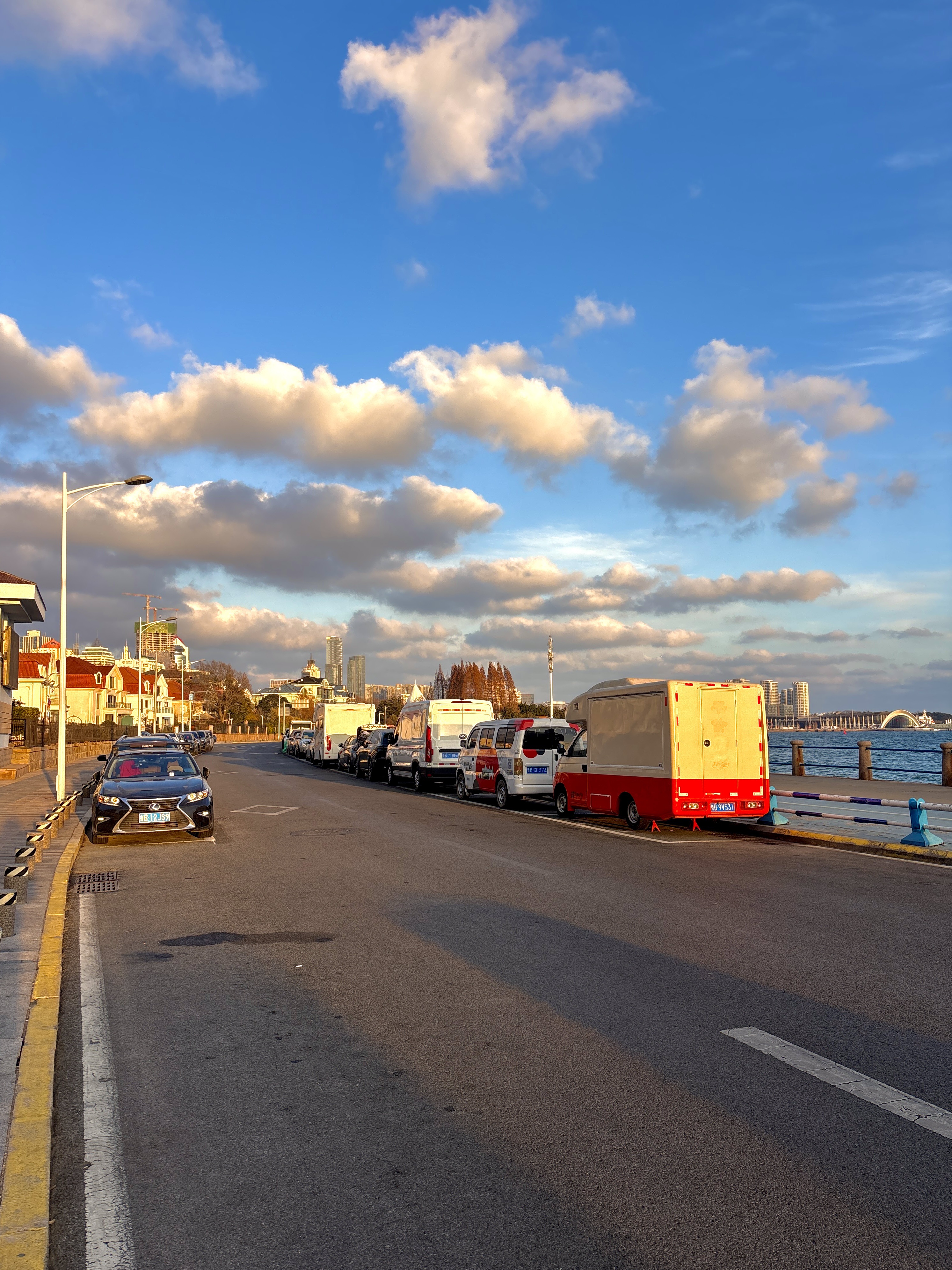 青岛｜海边漫画云☁️+橘子味日落+粉色晚霞