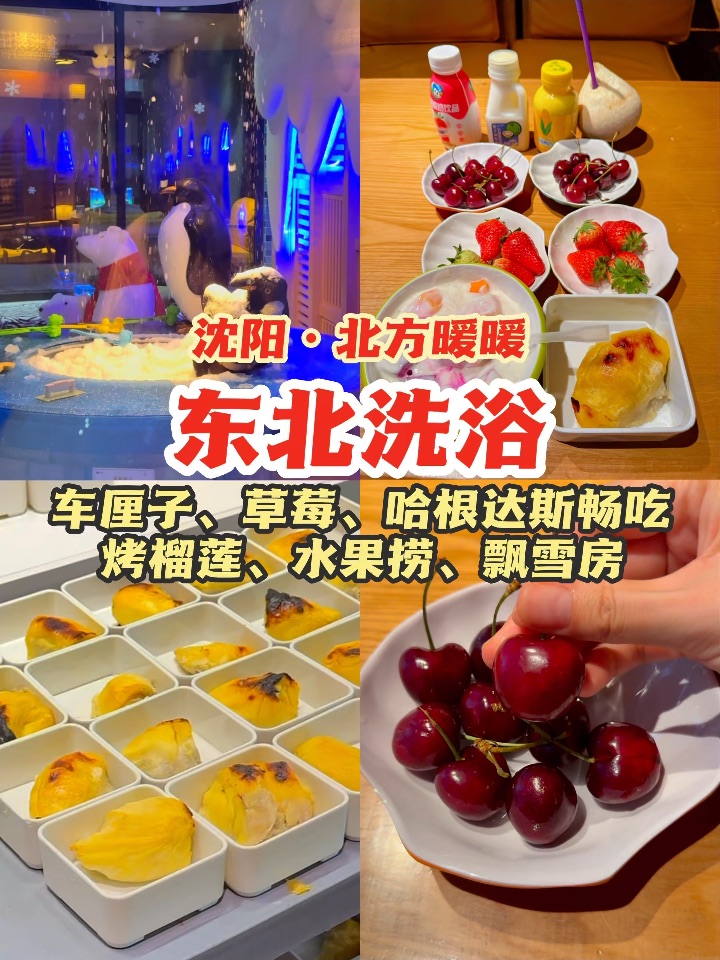 沈阳183的洗浴，车厘子烤榴莲随便吃