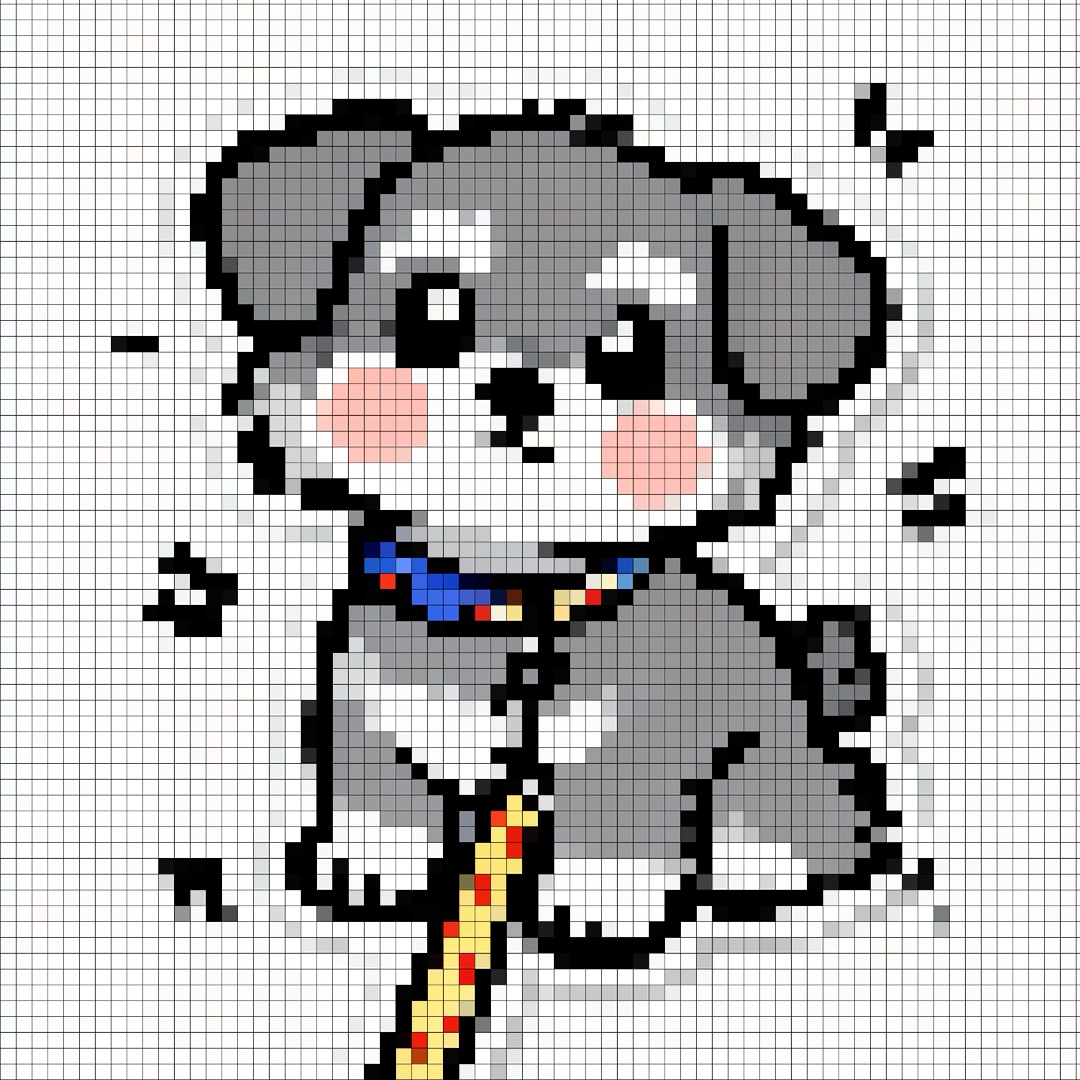 最近很🔥的拼豆小狗我有两个