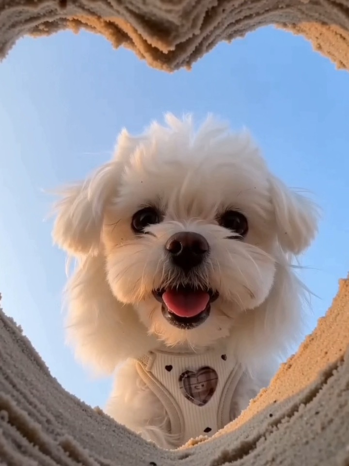 来自小狗沙滩边的自拍🤳