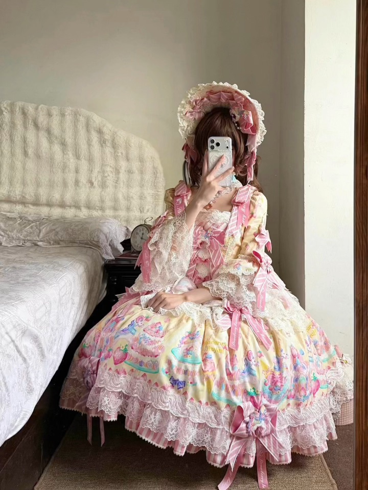 这个马卡龙色系真的萌啊，好可爱的柄图完全就是一个超级大布丁来的