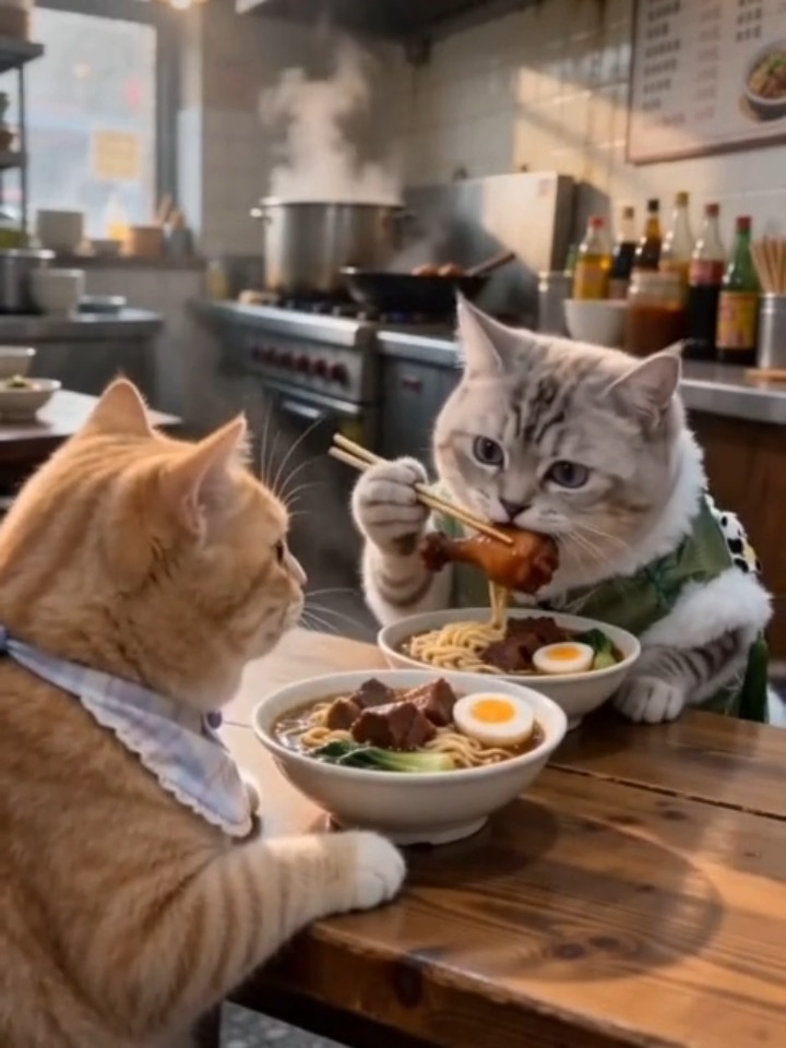 不可以抢对方的饭饭吃！