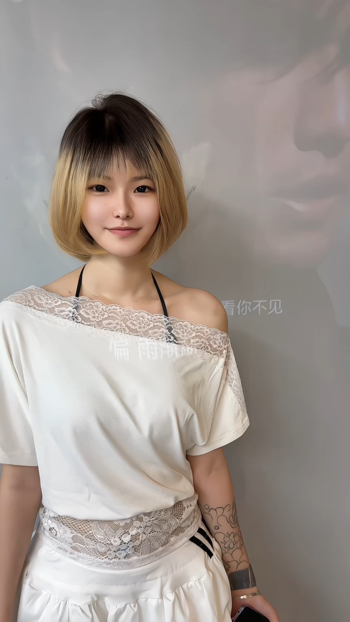 剪了短发
