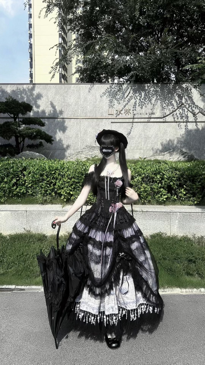 玫瑰失约 神秘又优雅#lolita#吃我一凑lolita安利#lo裙