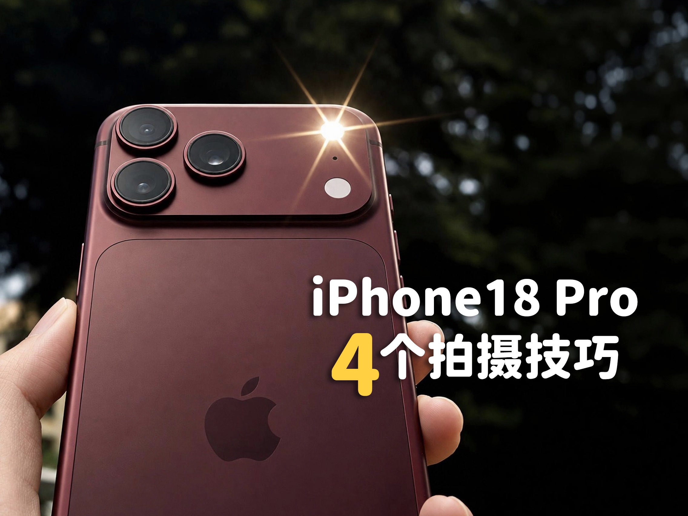 iPhone 18 Pro就该这么拍！4个影像新玩法