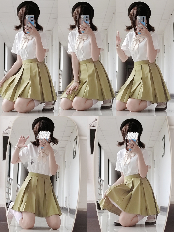 夏日jk穿搭|绿色小清新~