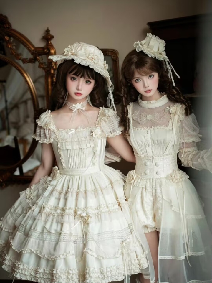 好像和姐妹双子也是特别好看的嘞，米米嘟。真的是特别温柔鸭。 #lolita穿搭 #我的第一条lo裙 #lo娘