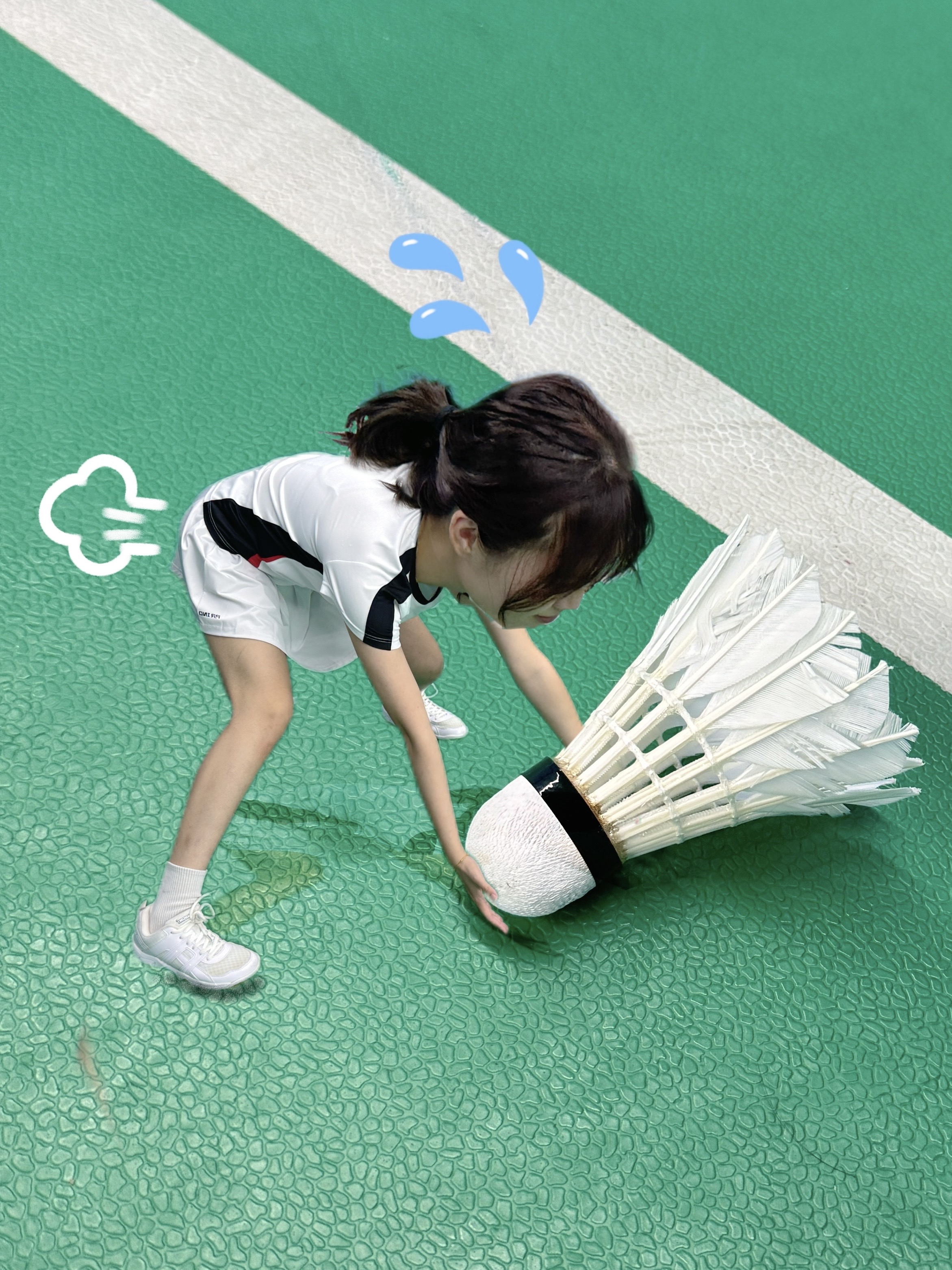 救救救命‼️‼️打球居然也被我可爱上了🏸
