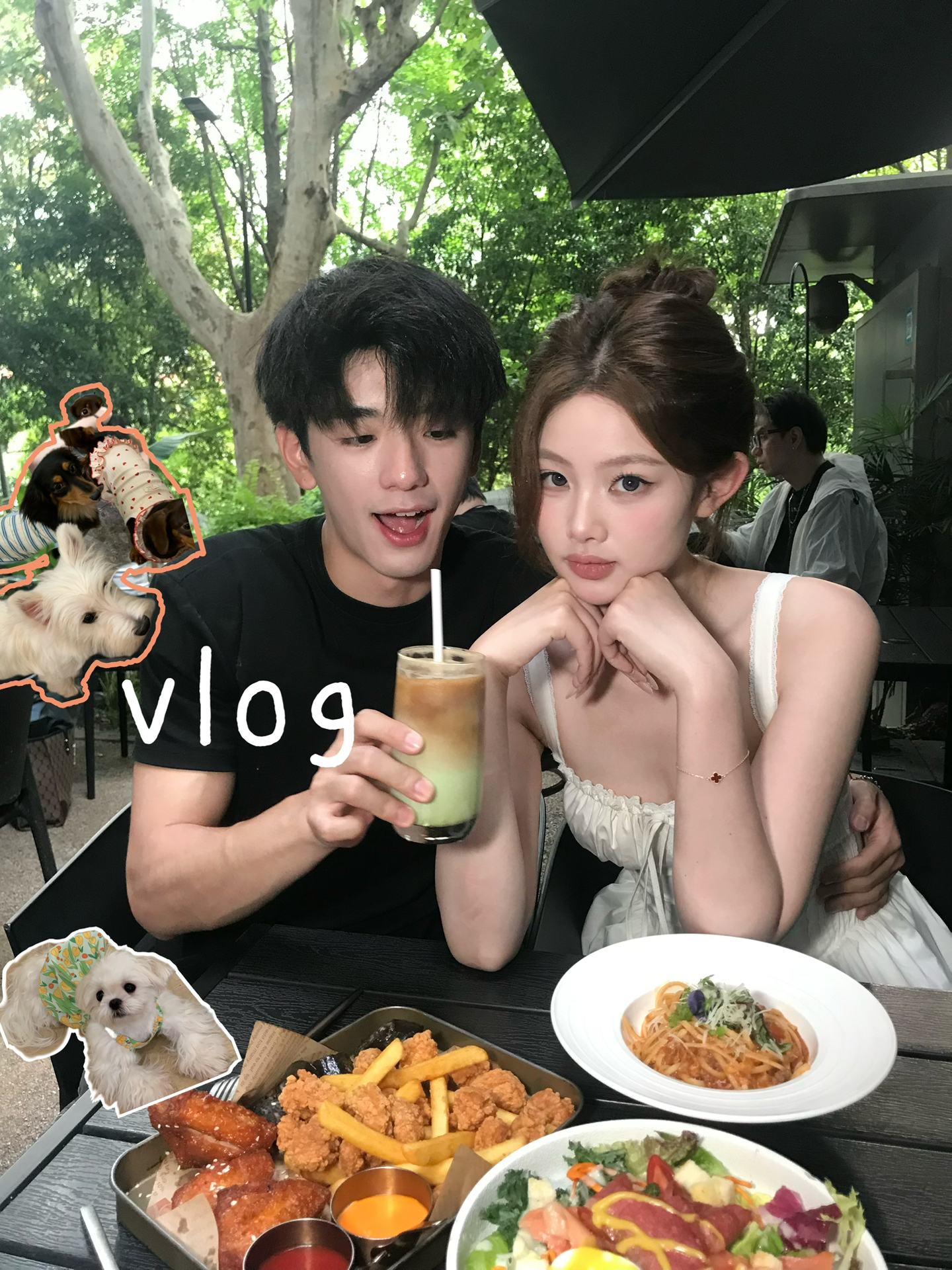 my daily vlog｜🦮今天去狗咖玩｜吃了漂亮饭