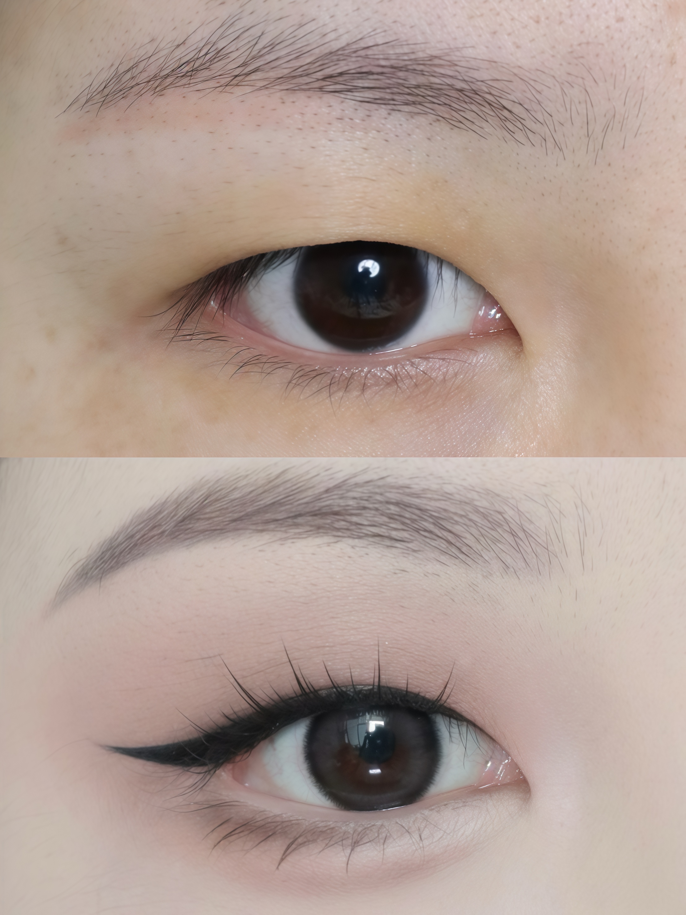 单眼皮千万不要轻易尝试韩系女高眼妆🎀