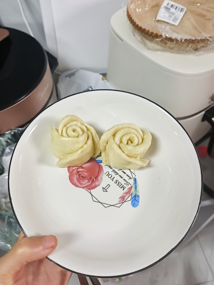 自制 玫瑰花 馒头