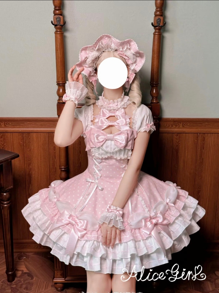 ag也出这种古早波点款啦，这个还挺好看的！！！超级洋娃娃啊 #Lolita #lolita原创设计 #吃我一波lolita安利