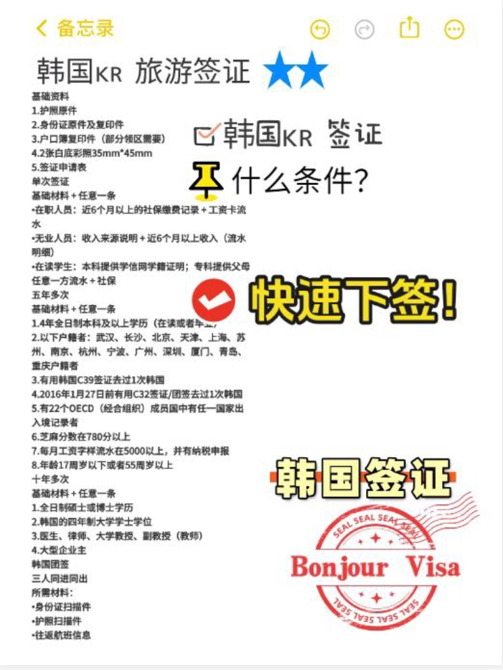 韩国签证全攻略！自办VS代办+避坑指南