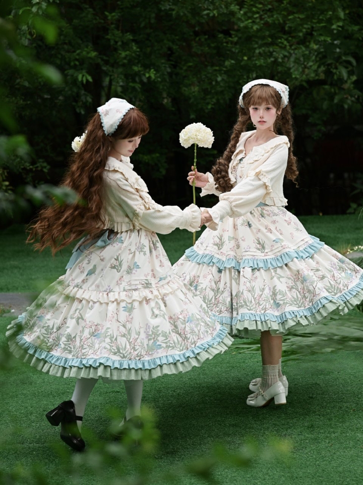 田园风小裙子好美！ 好适合双子穿呀，田园风柄图特别喜欢，超级有秋天的感觉！