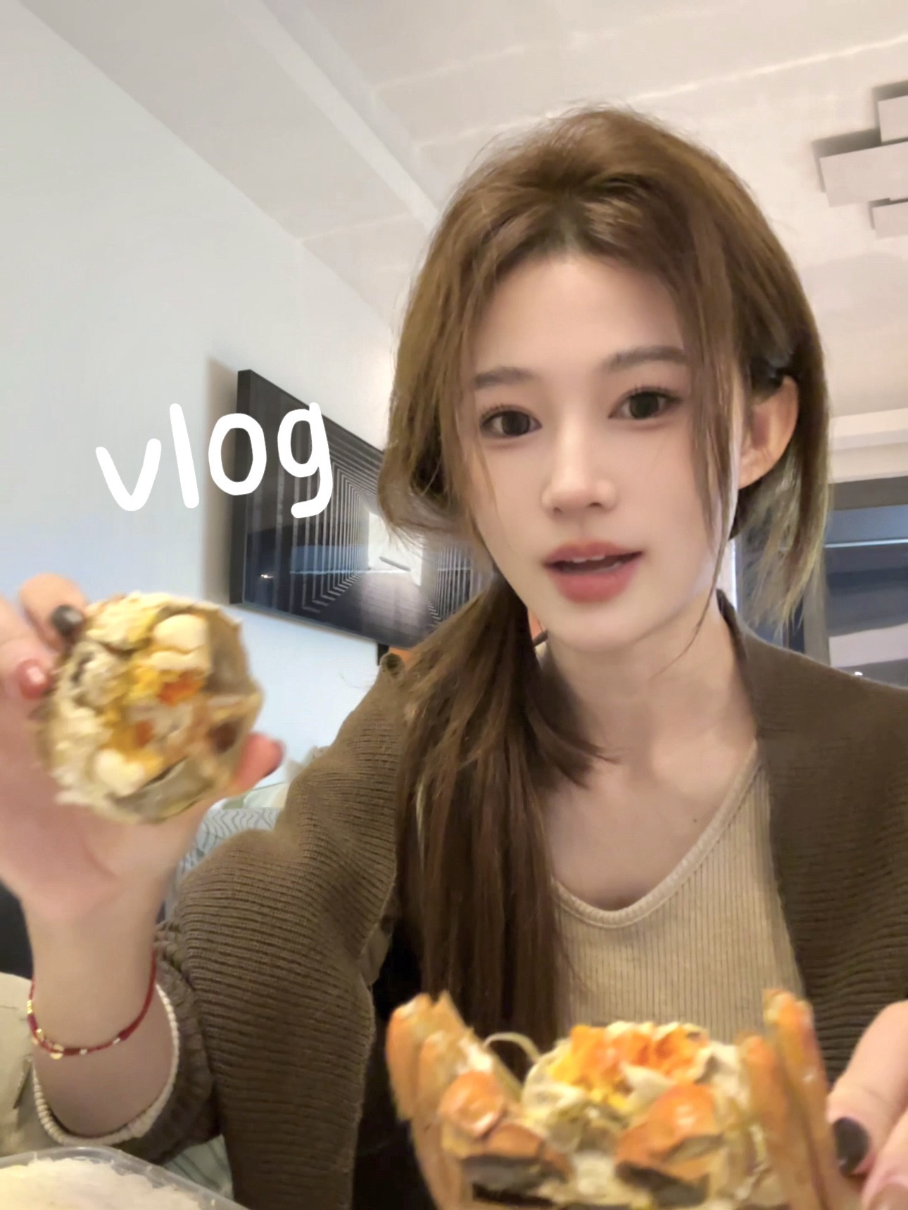 vlog🦀️周日 好适合去闺闺家品品大闸蟹