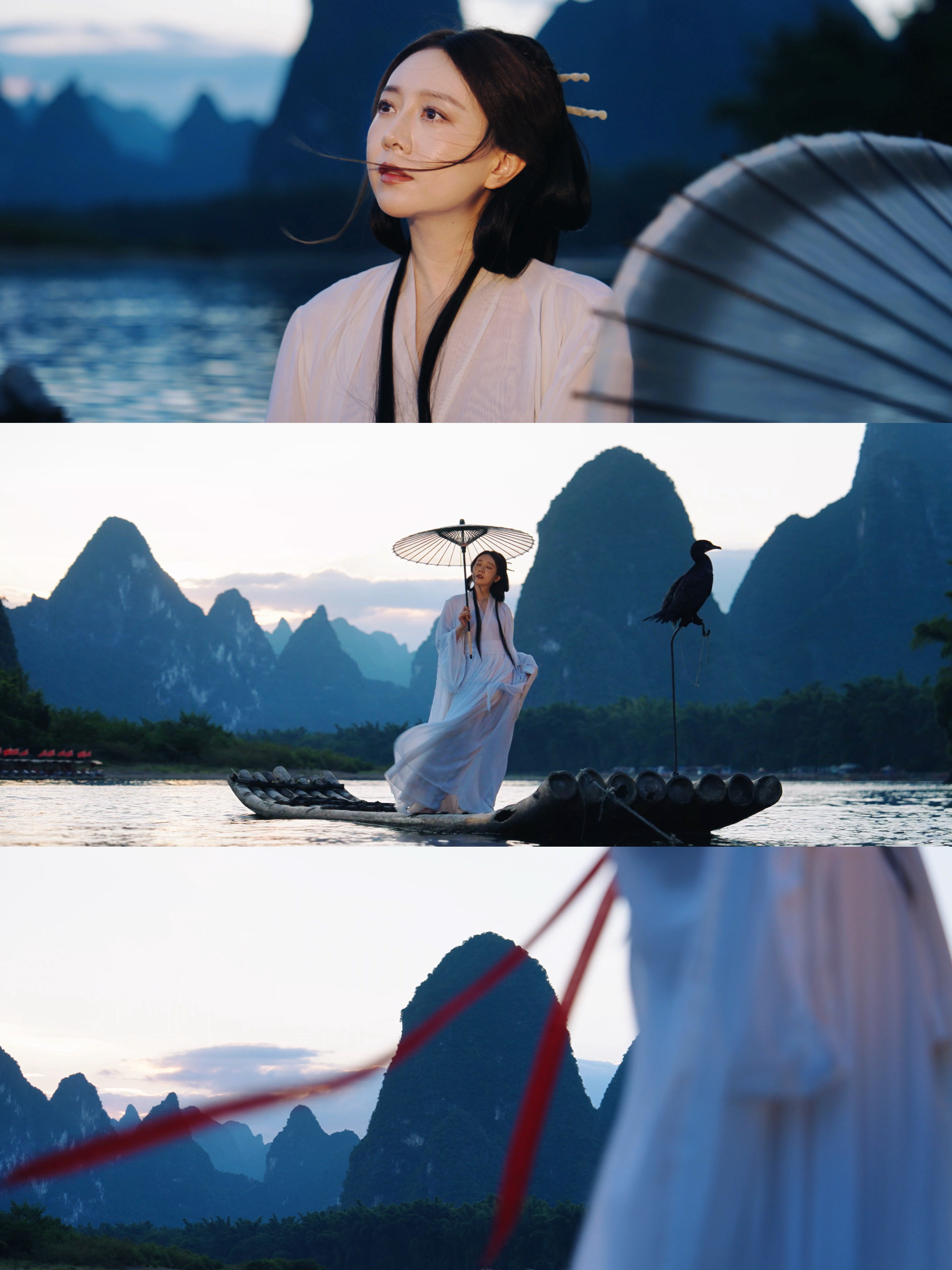 夕阳下渔舟唱晚，用小米17 Pro逆光神器拍摄