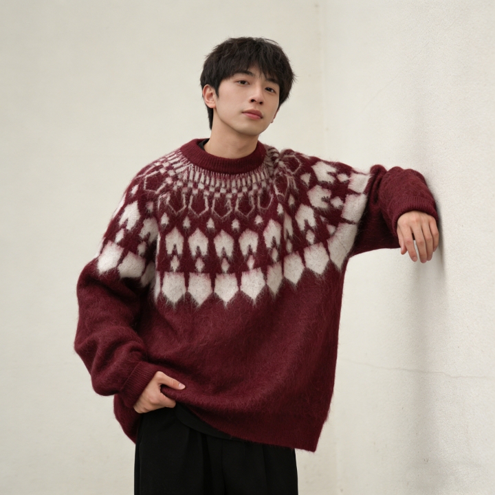 “潮酷松弛感” 穿在身上 —— 渐变豹纹毛绒毛衣