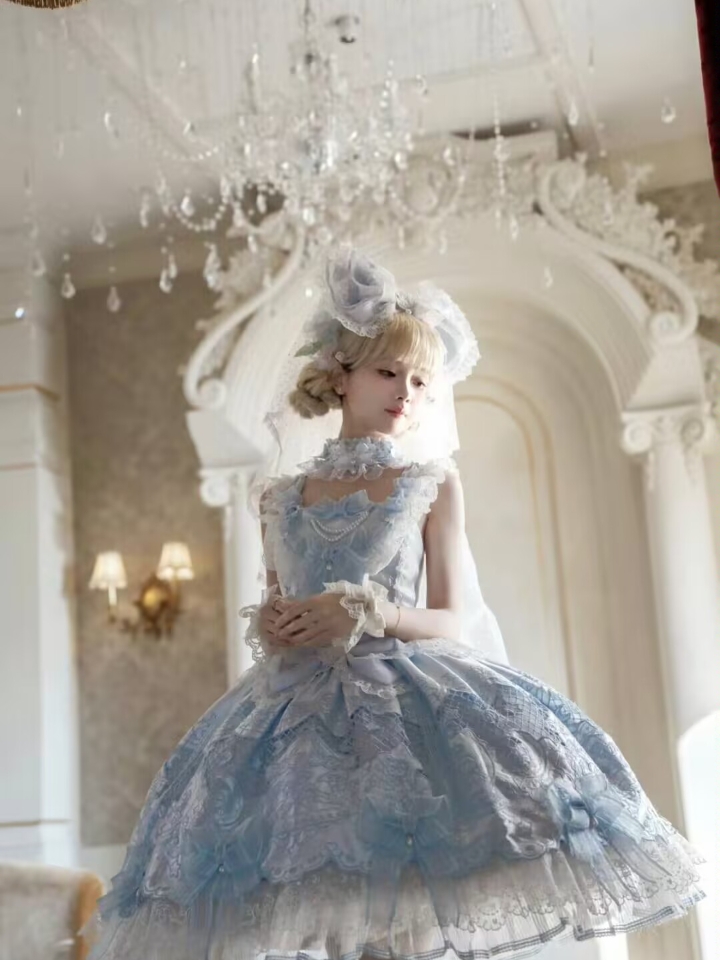 老婆们，银河下的约定都冲了嘛，蓝色款真的绝啦，必冲这条！！ #lo#lolita#银河下的约定