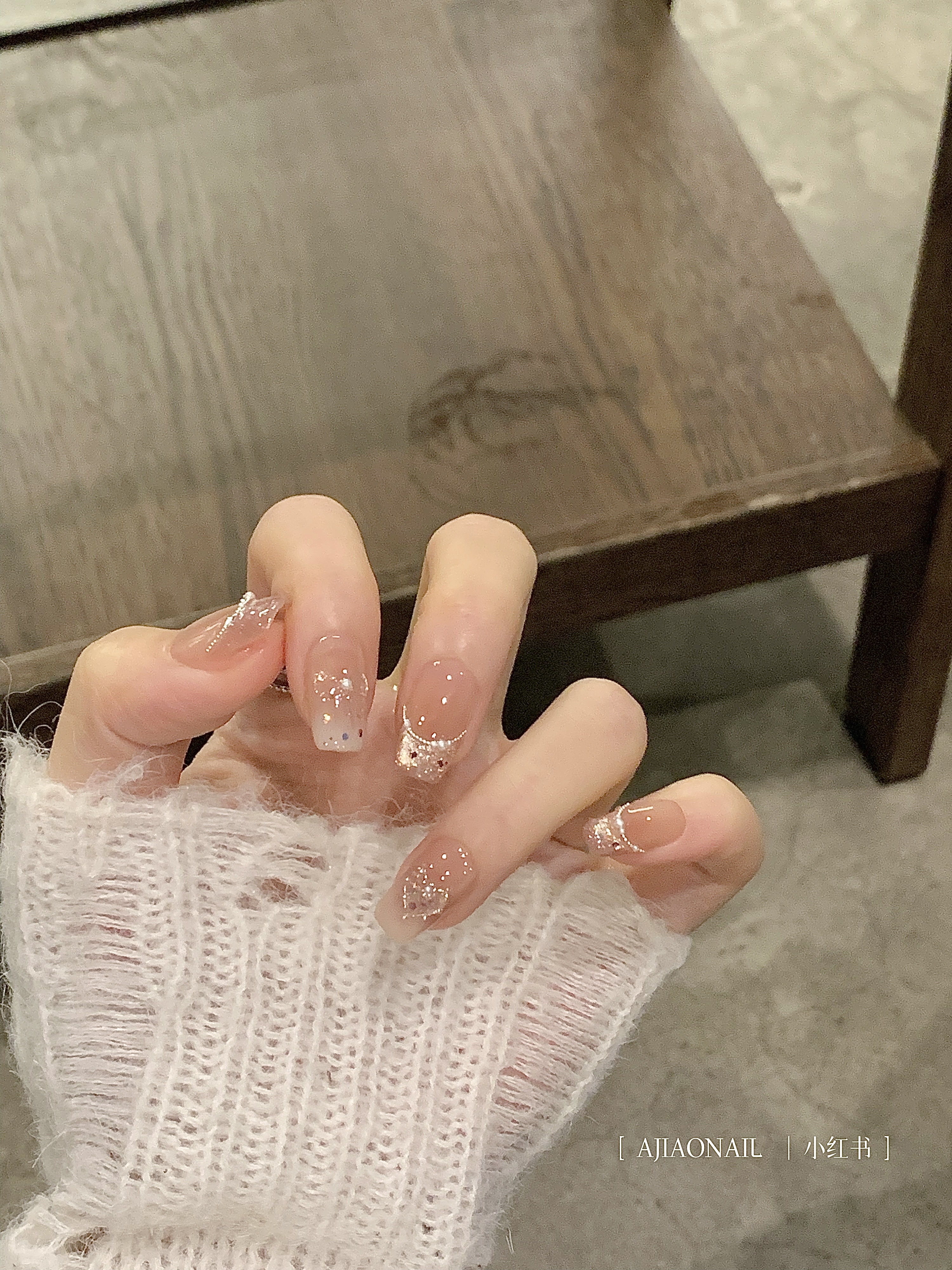 Nail♡♩✨新年爆闪敲纯欲猫眼法式美甲～吼吼看