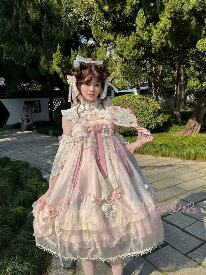 蝶语再贩都冲了嘛，老婆们，超级喜欢这个粉色，真的好仙 #Lolita  #lo安利  #中华风lolita