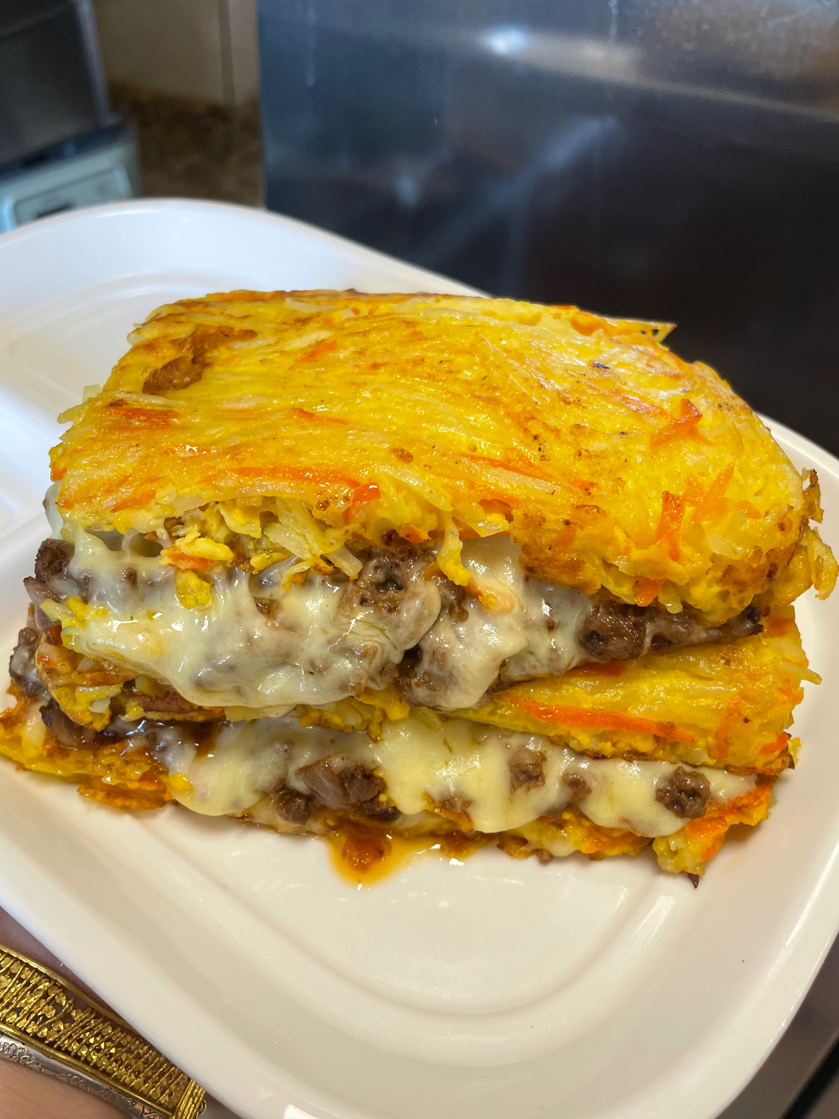 懒人版牛肉饼 一口软糯拉丝初中生最爱