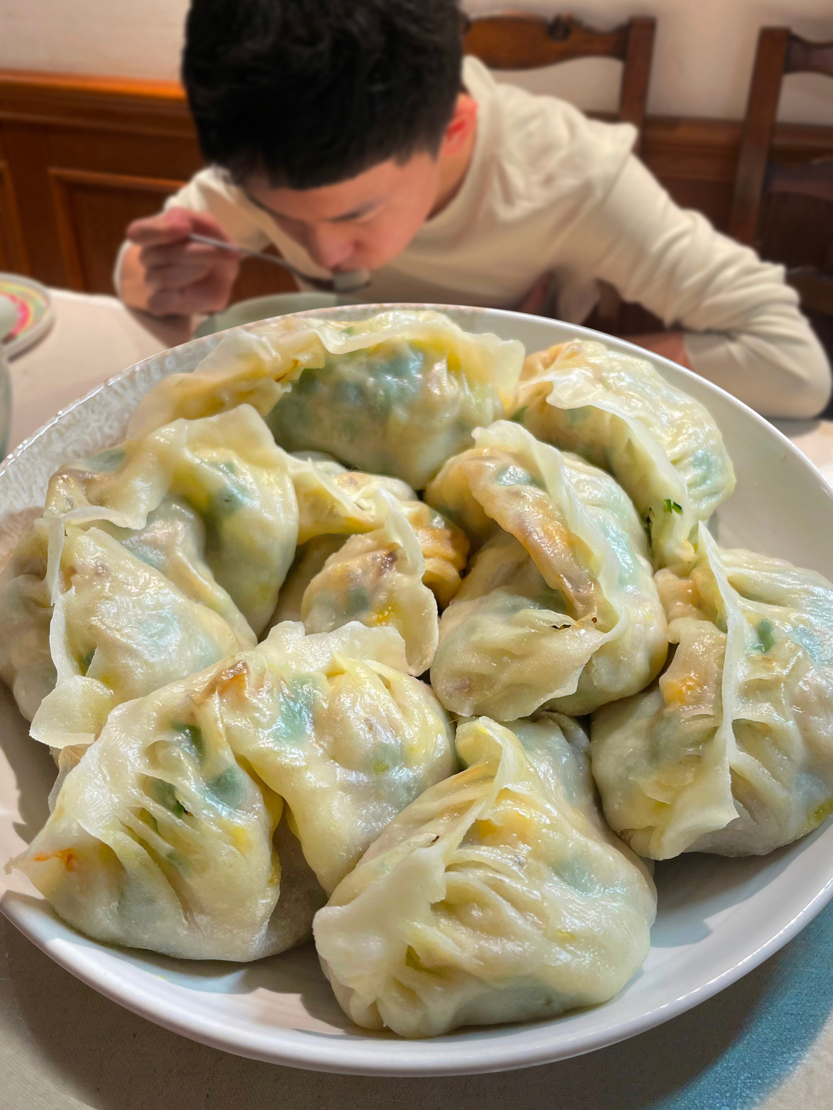 初中生最爱的鲜嫩素馅蒸饺 凉了也是软软的