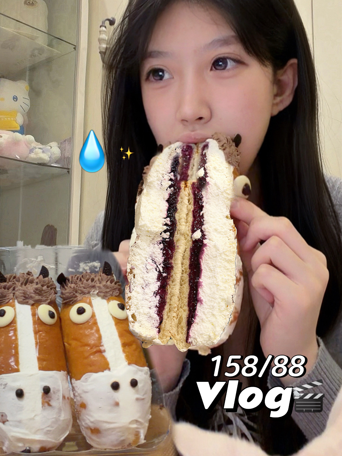 Vlog🎬宅家拼豆🍞啃个奶油爆炸潦草小马面包