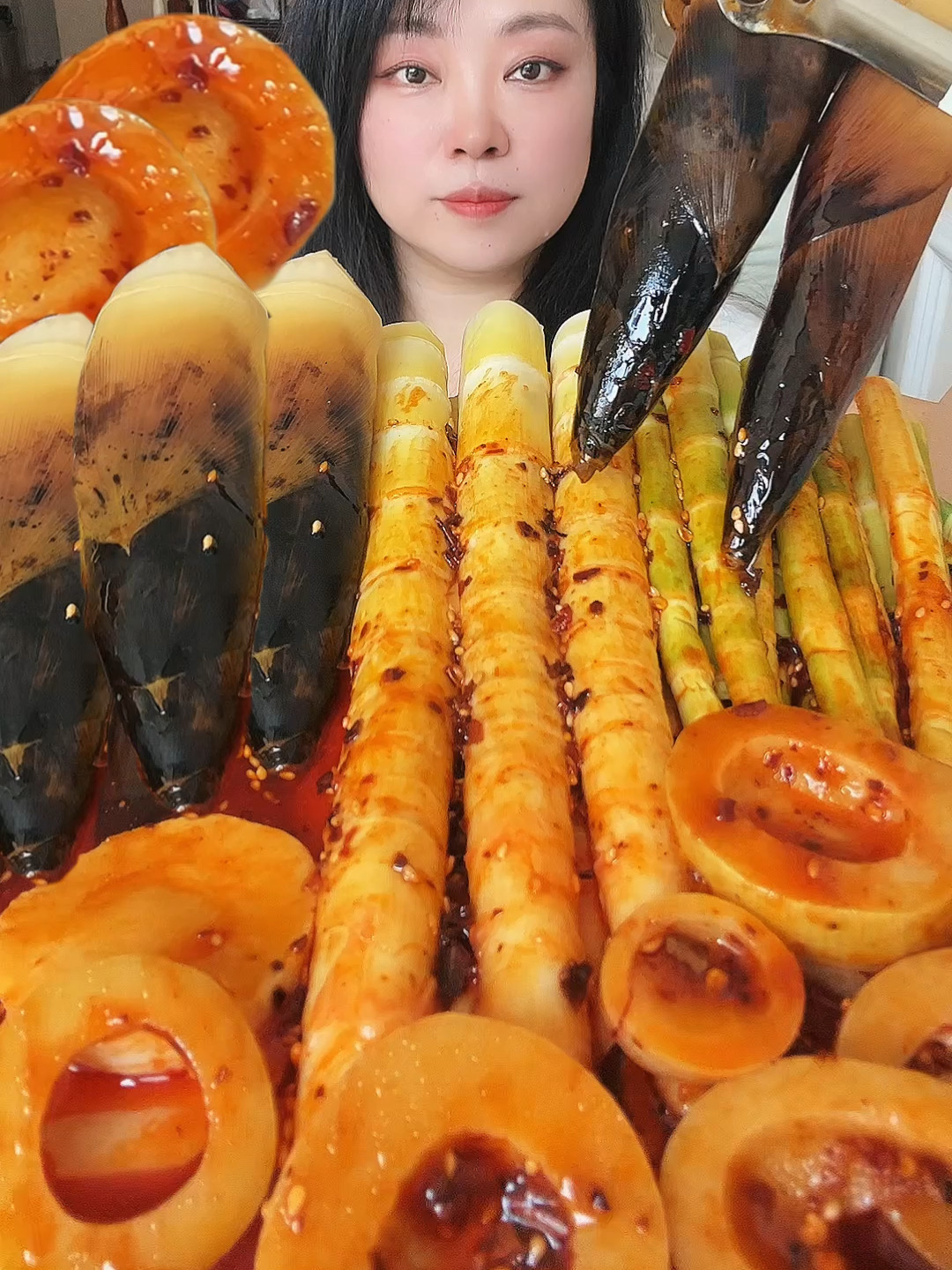 大号牛尾笋❗️红油脆辣🔥笋笋拼盘pdd