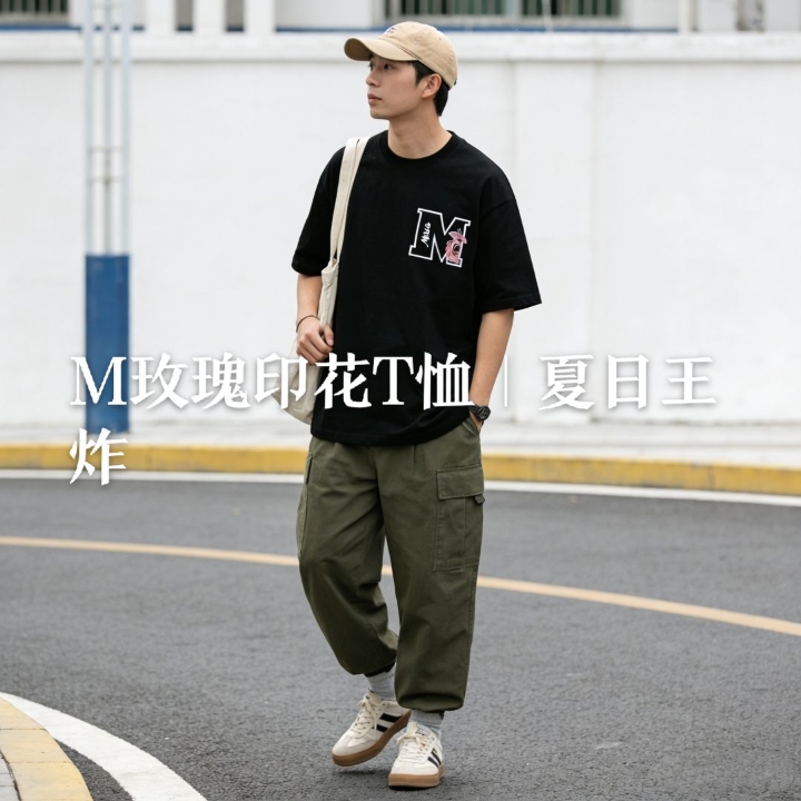 玫瑰印花T！太顶了