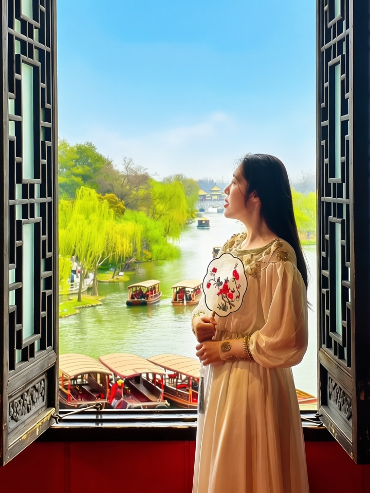 🌿 春日扬州瘦西湖赏花同款机位攻略来了
