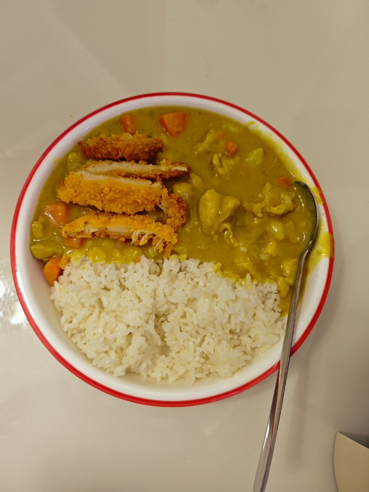 咖喱鸡腿拼鸡排饭！美味