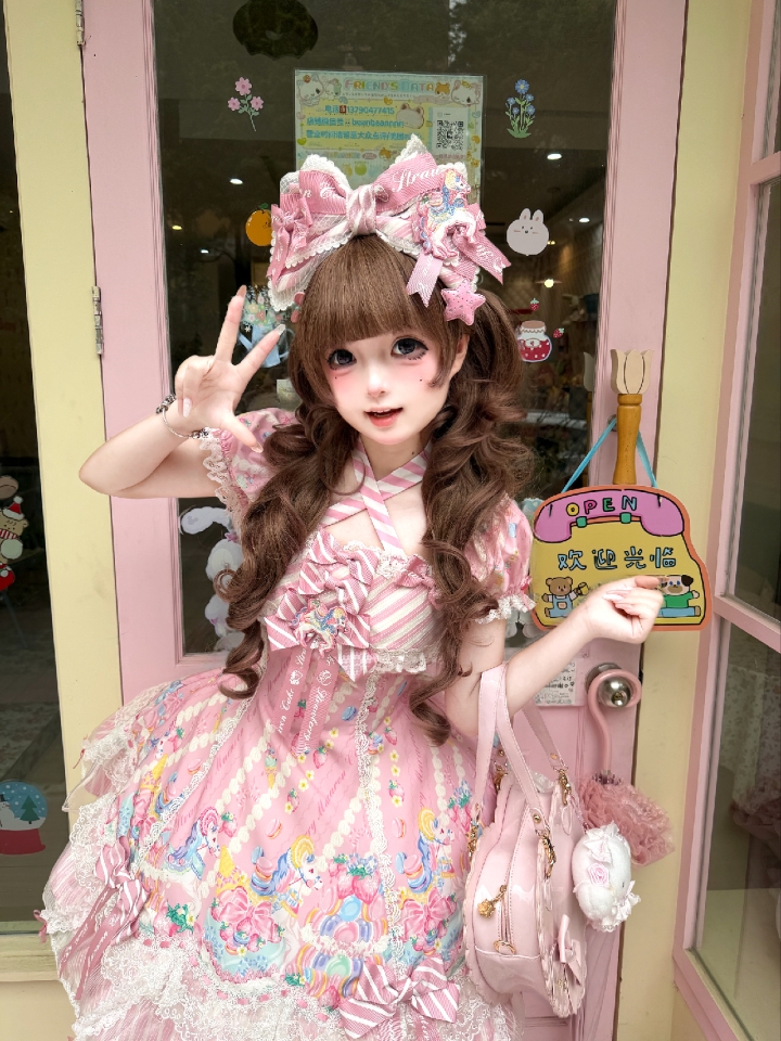 我不行了，这条怎么这么甜啊，这个甜心马卡龙，好喜欢这个粉色  #Lolita  #lo安利 #lo