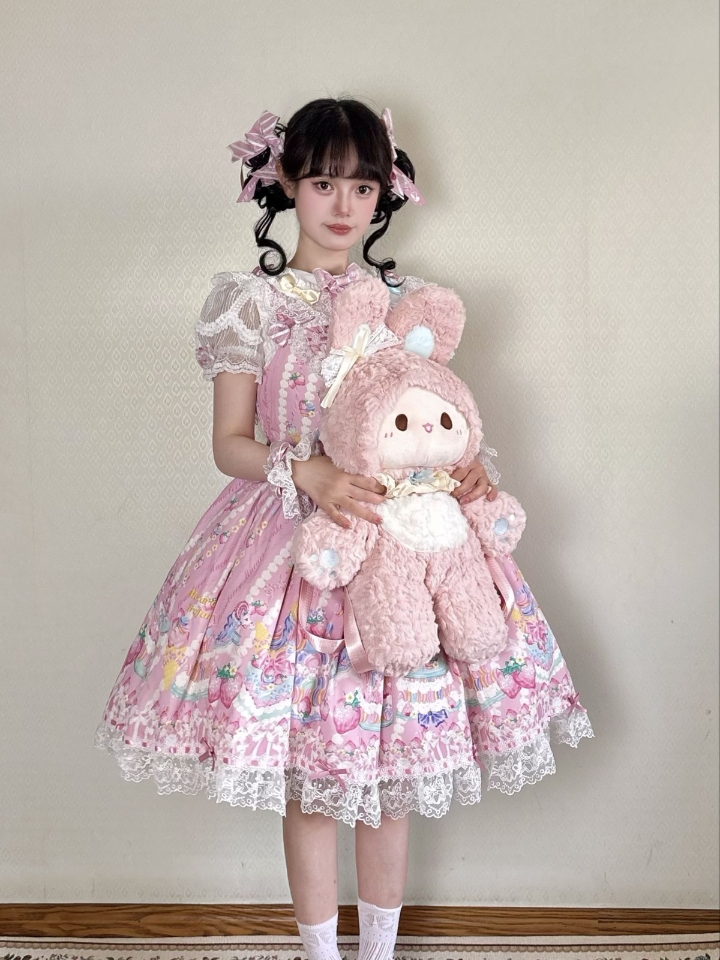 这条的每个颜色都好好看哇，而且夏天op套头就走这么深得我心的嘞 #吃我一波lolita安利 #安利一波lolita #lolita安利