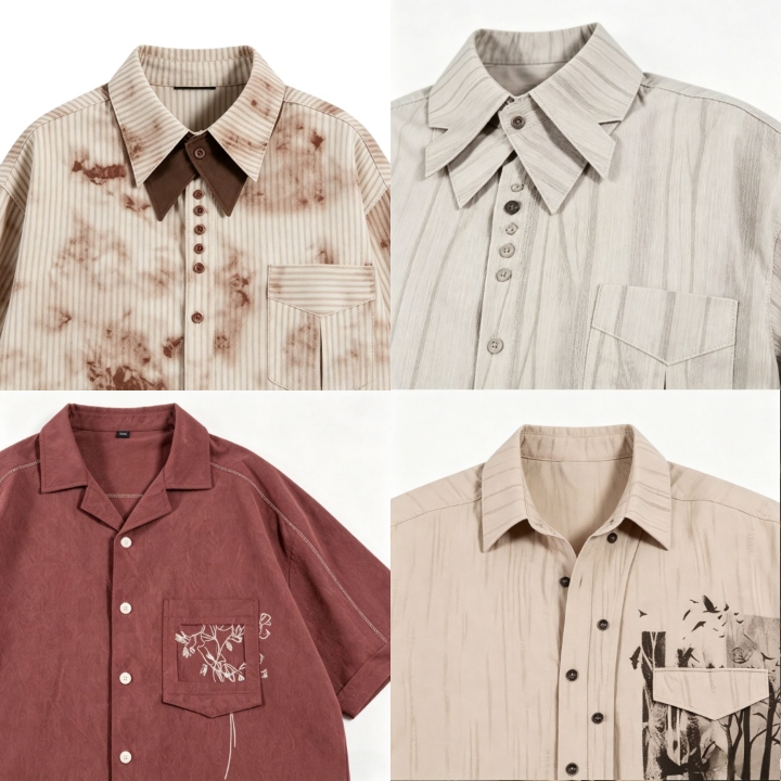 日系衬衫细节｜被面料和质感戳中