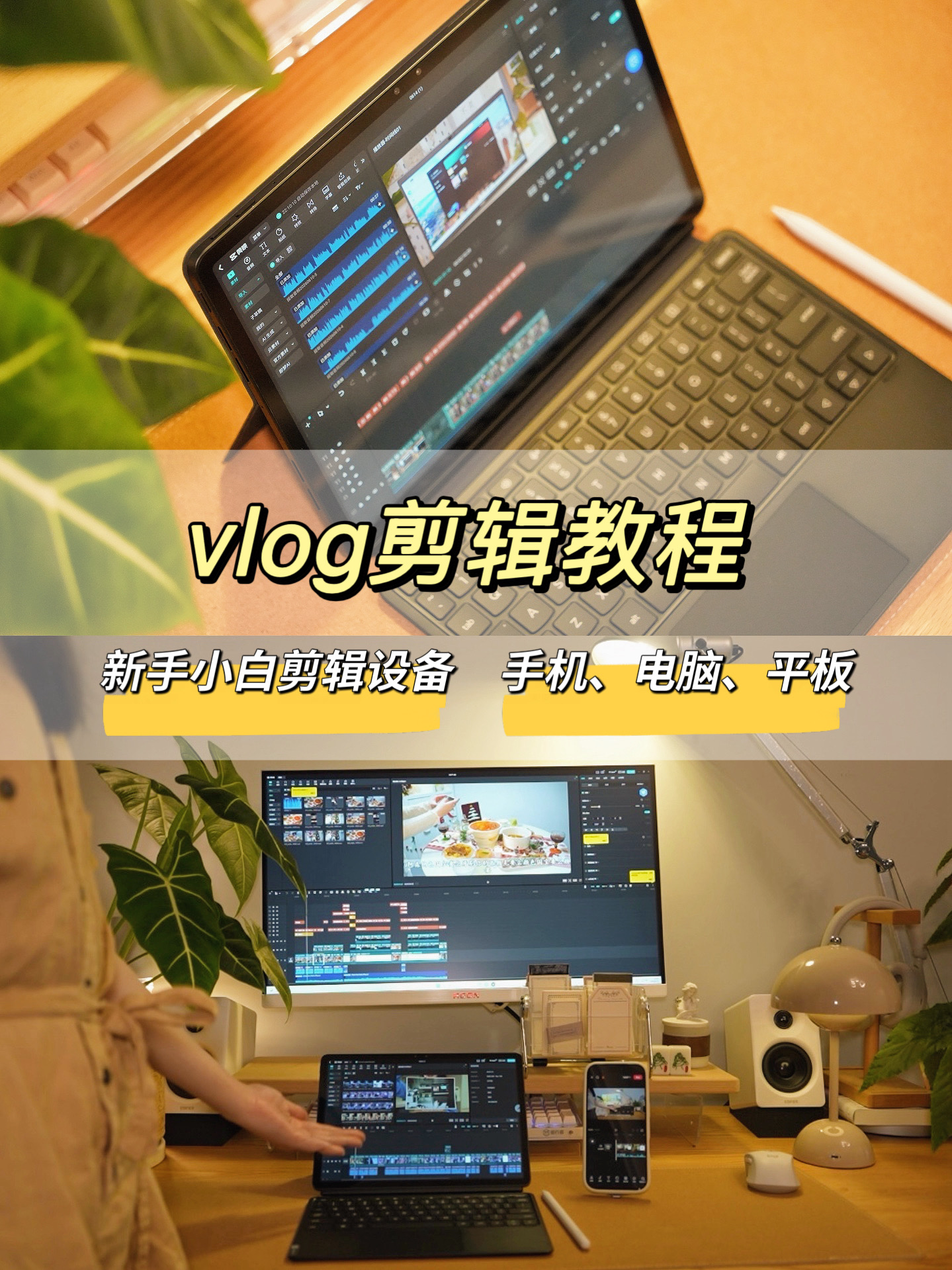 vlog剪辑教程｜手机、电脑、平板哪个剪辑好❓