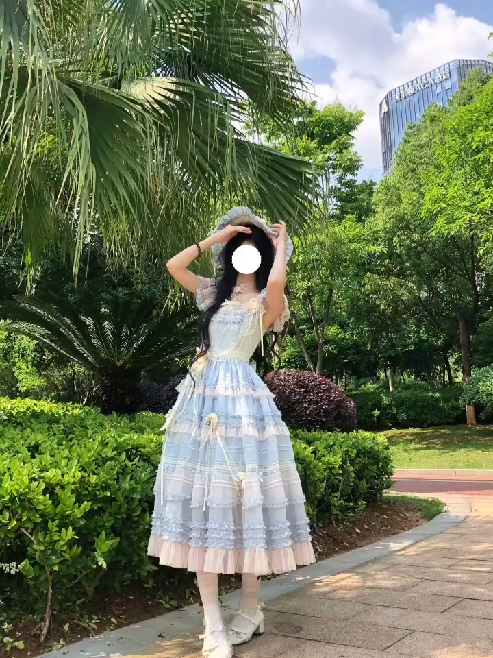 【夏日限定】甜美淡雅的清新长裙，不加裙撑也是美美的～