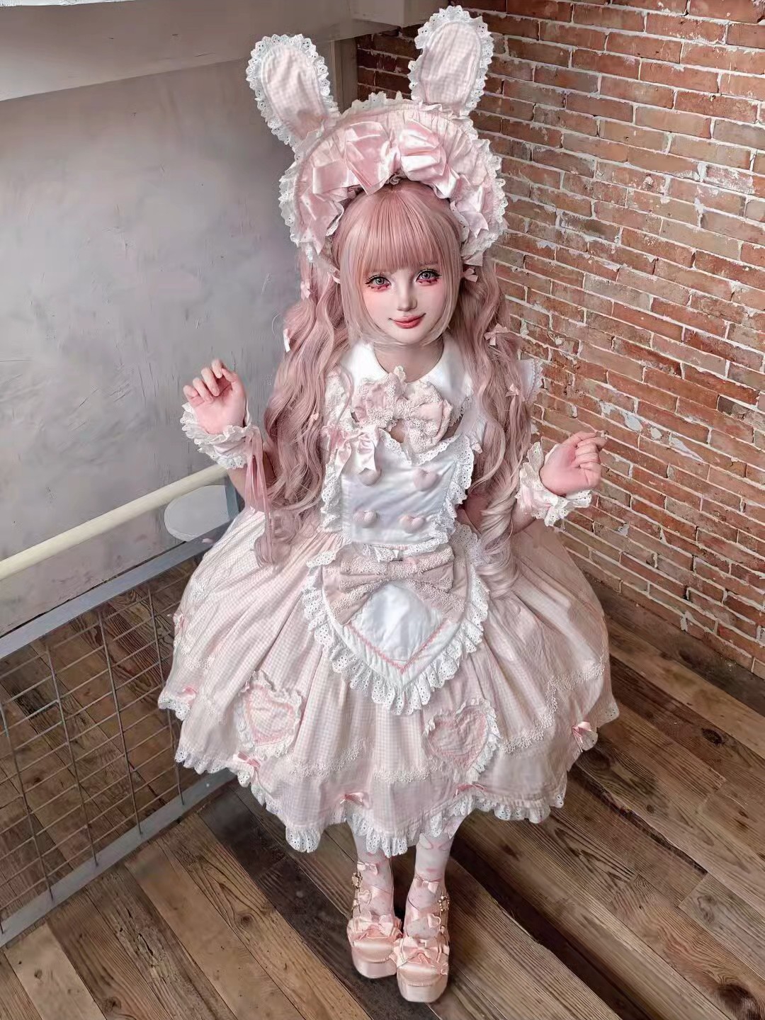 梦孚子你真的是懂doll感的，这个裙摆好大好萌一个，爱心围裙尊的很甜美
