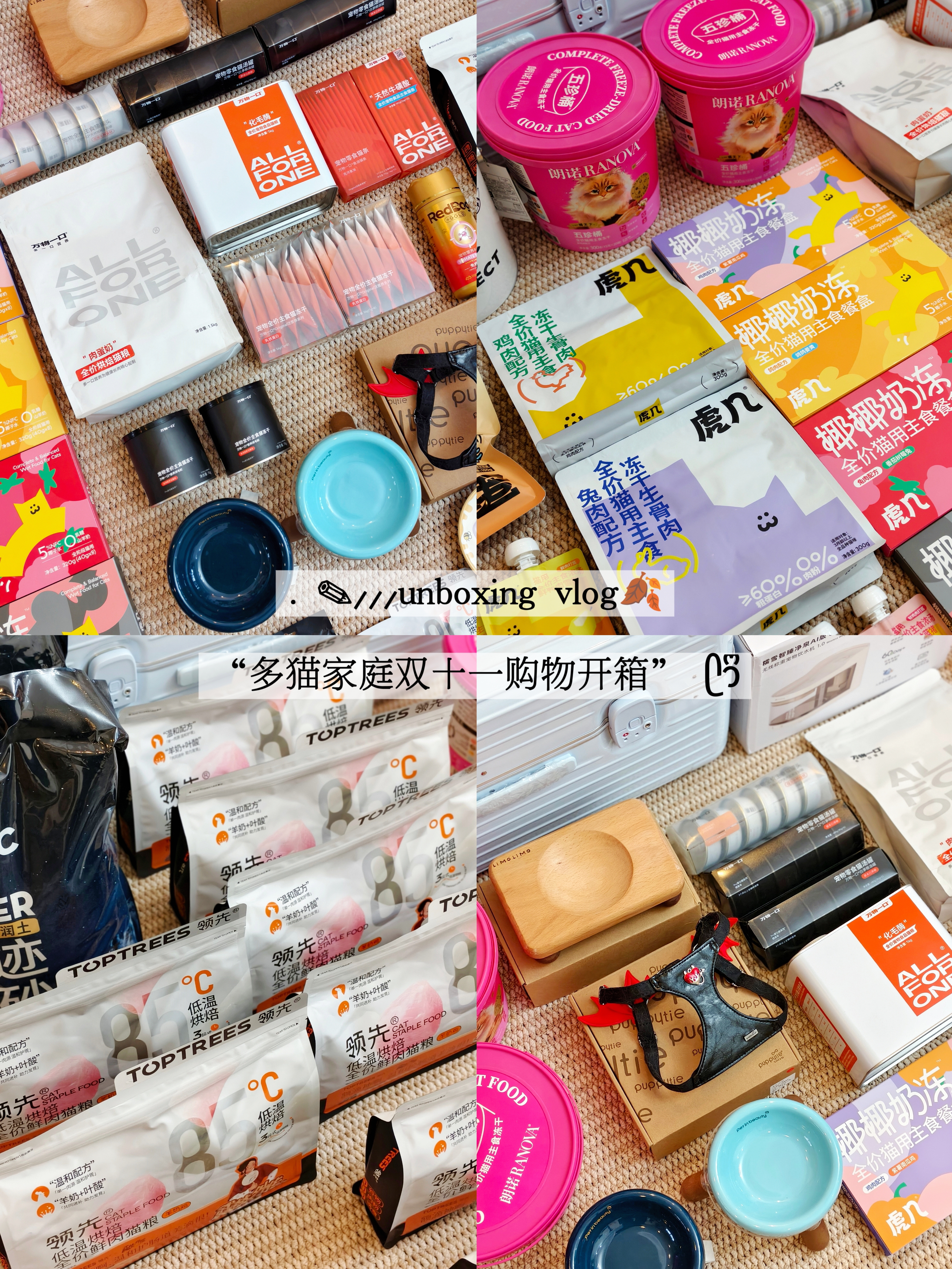 多猫家庭双十一开箱vlog