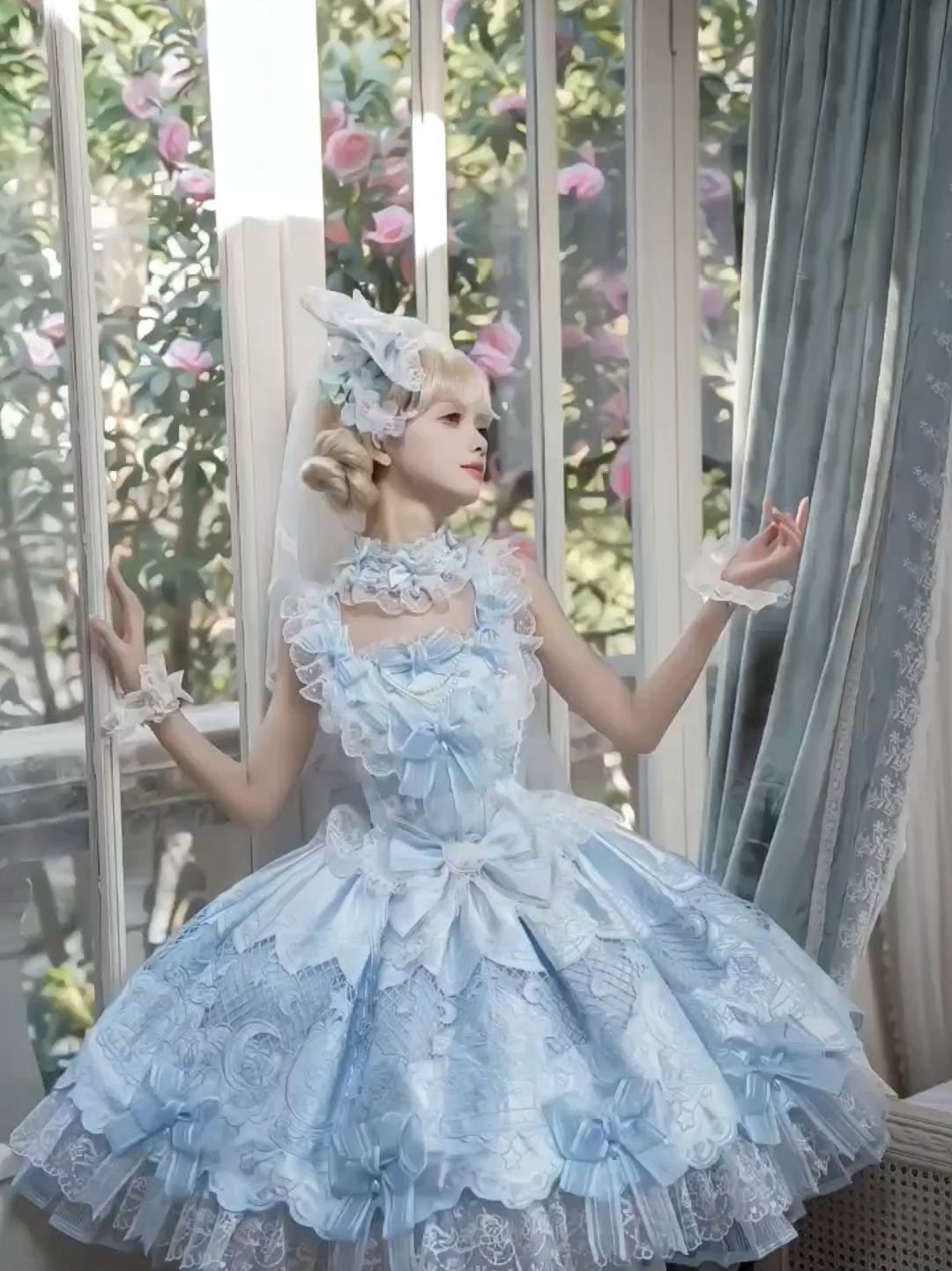 蓝色花嫁真的很迷人不是吗？