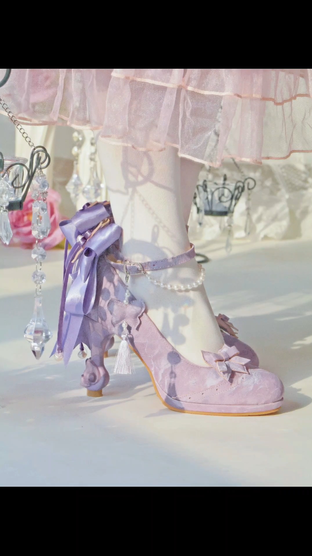 超级喜欢这个紫色的鞋子鸭，搭配中华风的小裙子真的是无敌貌美好嘛 #lo#lolita#lo安利