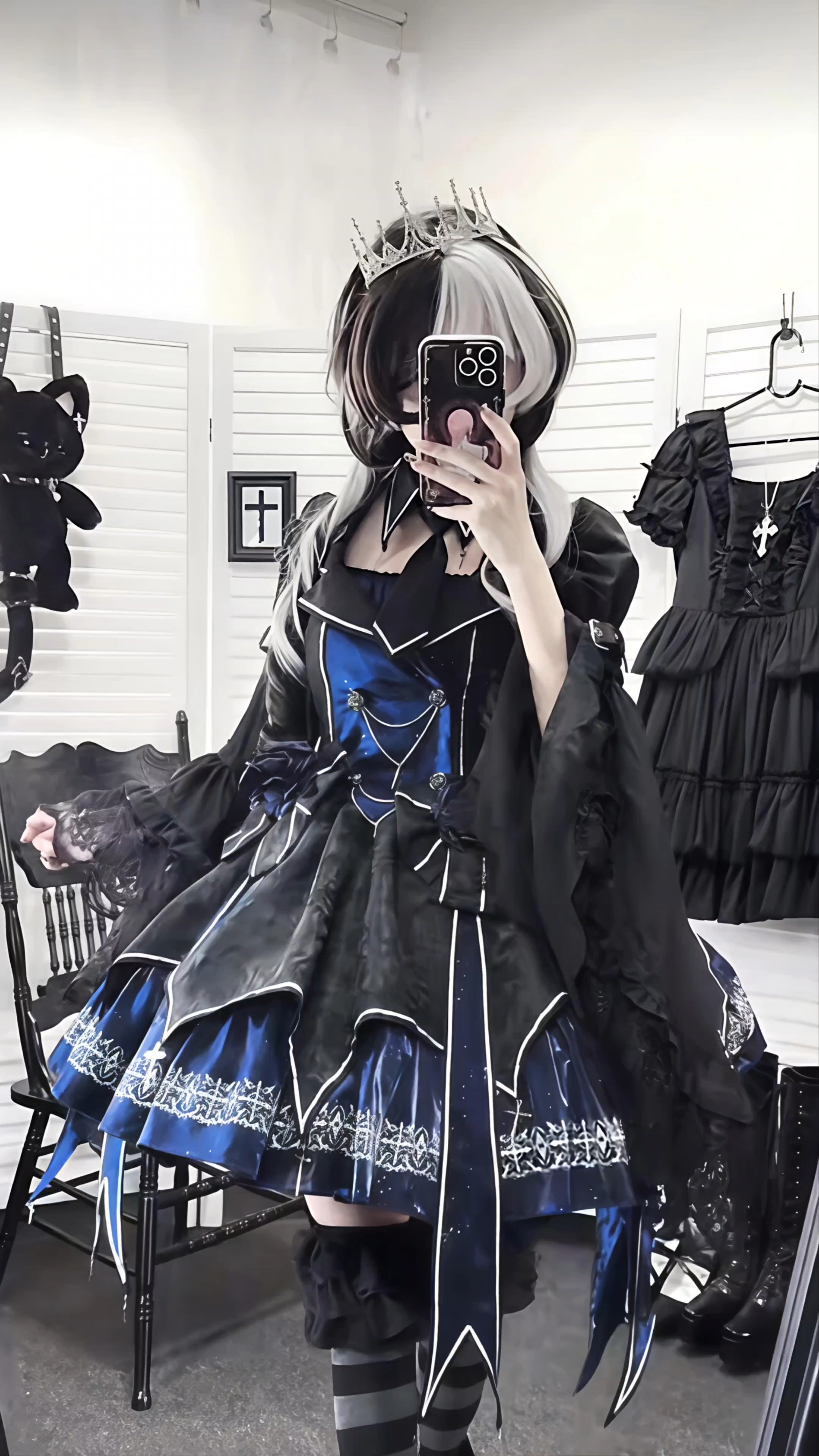 太酷了好嘛，感觉出c也是很nice得一套，有没有老婆冲哇，这个姬袖也好爱 #哥特风lolita安利 #lolita暗黑 #哥特lolita