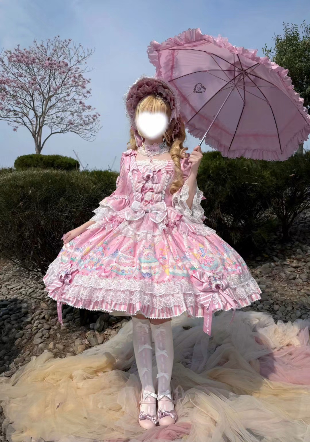 双生小熊这条小裙子真的是惊艳到我了啊！ 马卡龙色系就问谁不心动啊#吃我一波Lolita安利 #lolita日常  #Lolita