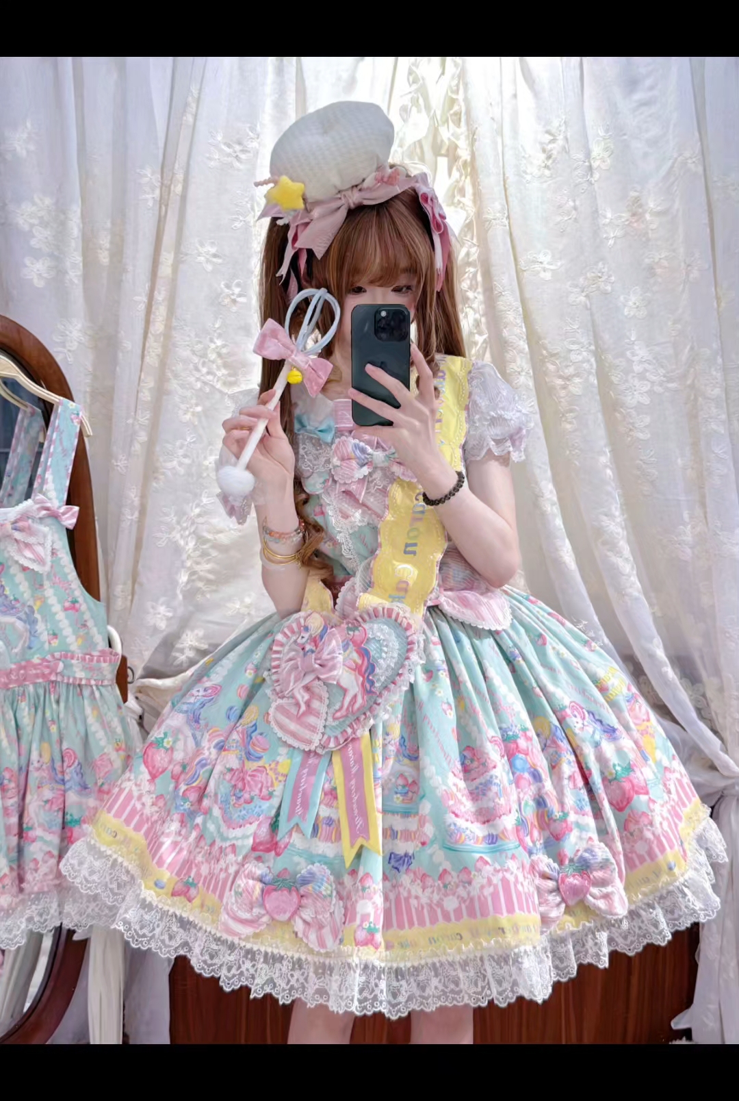 是甜甜的小蛋糕呀～ 甜妹一定不要错过这条小裙子啊！#吃我一波Lolita安利 #Lolita #Lolita日常